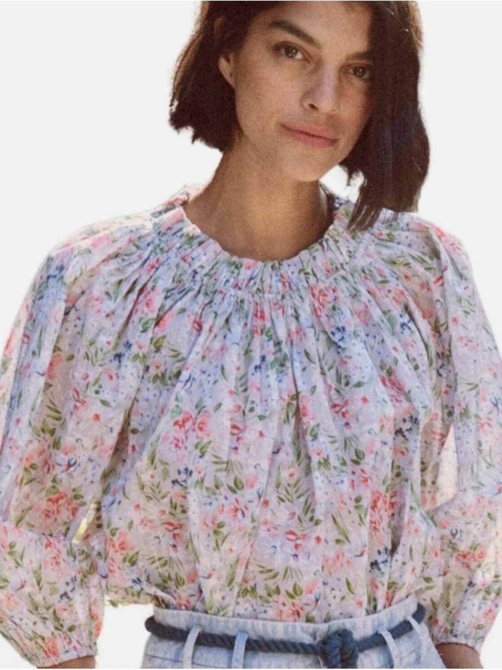 THE GREAT. THE PRIM TOP - SWEET MEADOW FLORAL.